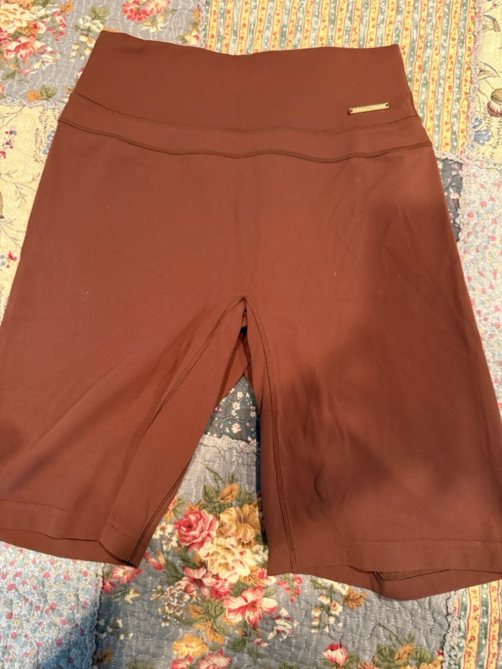Whitney Simmons High-Waist Rust Brown Women’s Bike Shorts